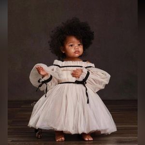 Petite Maison Kids Coco-Caramel Tulle Dress